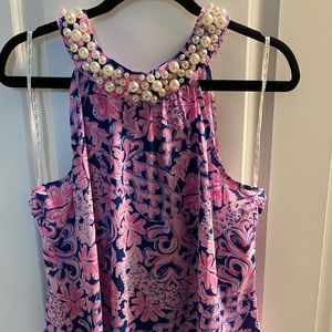 Lilly Pulitzer Top with Pearl like Embellishments